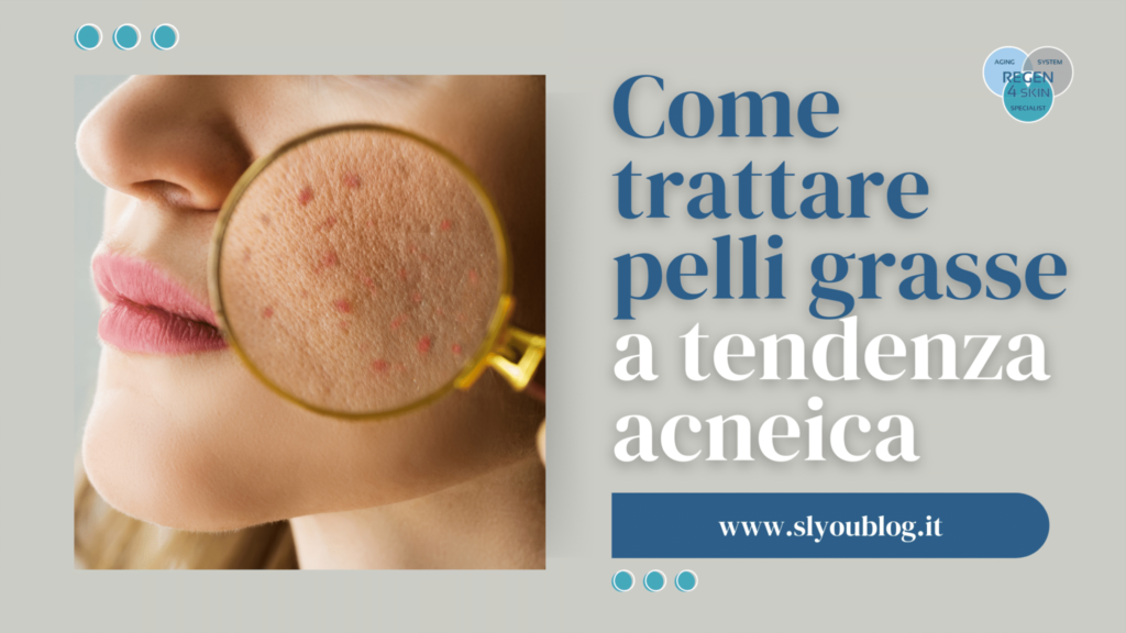 foto di pelle grassa con acne